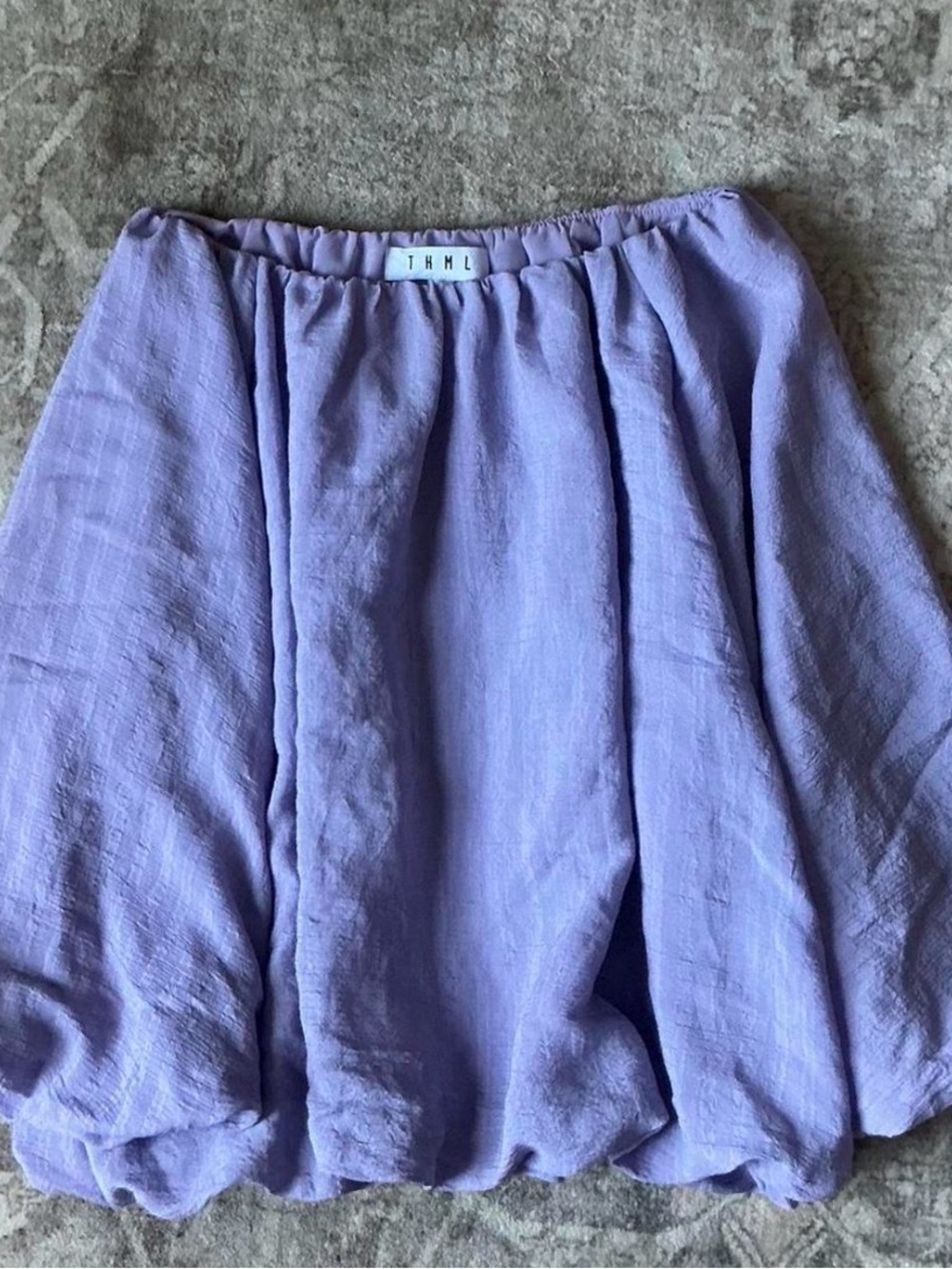 THML Lavender Gathered Skirt - Soft Lilac Flare